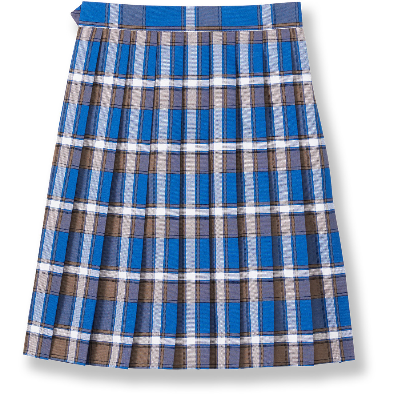 Knife Pleat Skirt [NY874-32-73-ROYAL/GY] - FlynnO'Hara Uniforms