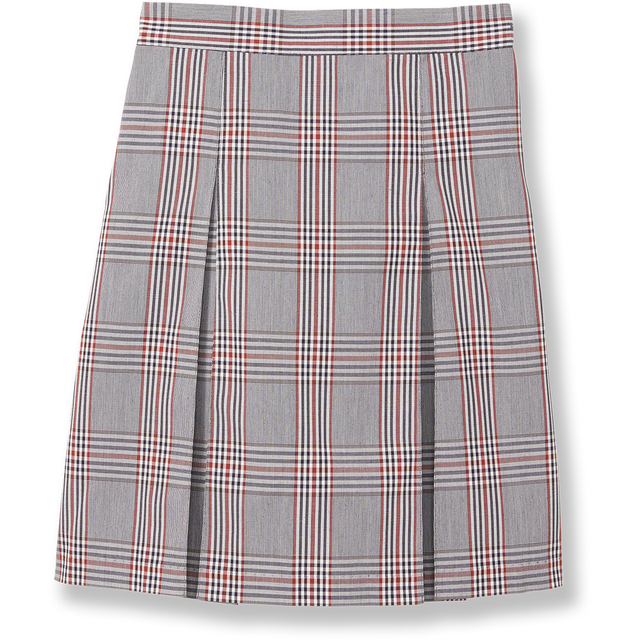 Pleated Skirt with Elastic Waist [DE042-34-08-GREY PLD] - FlynnO