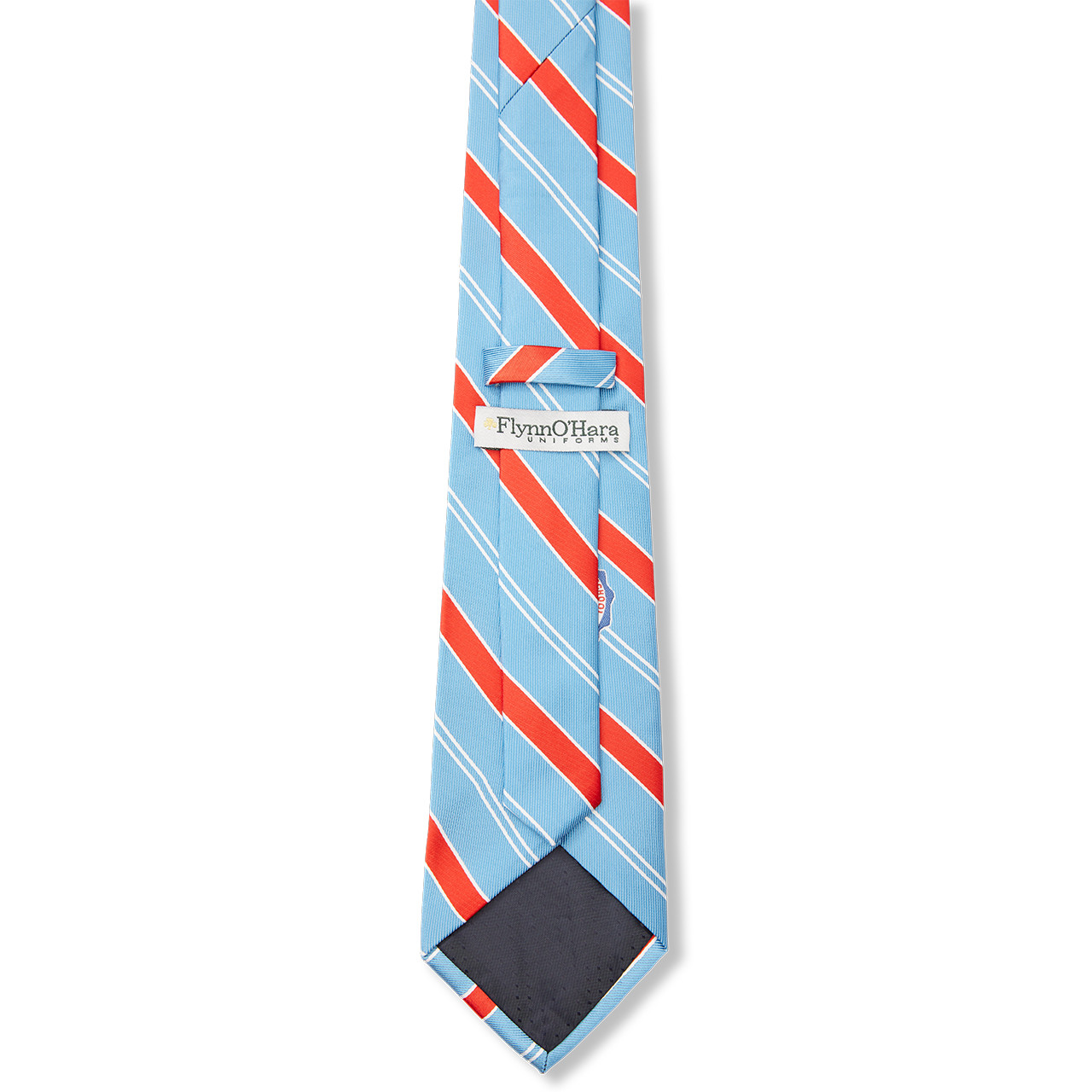 Men's Striped Tie w/Crest [PA516-3-FJP-BL/GY/RD] - FlynnO