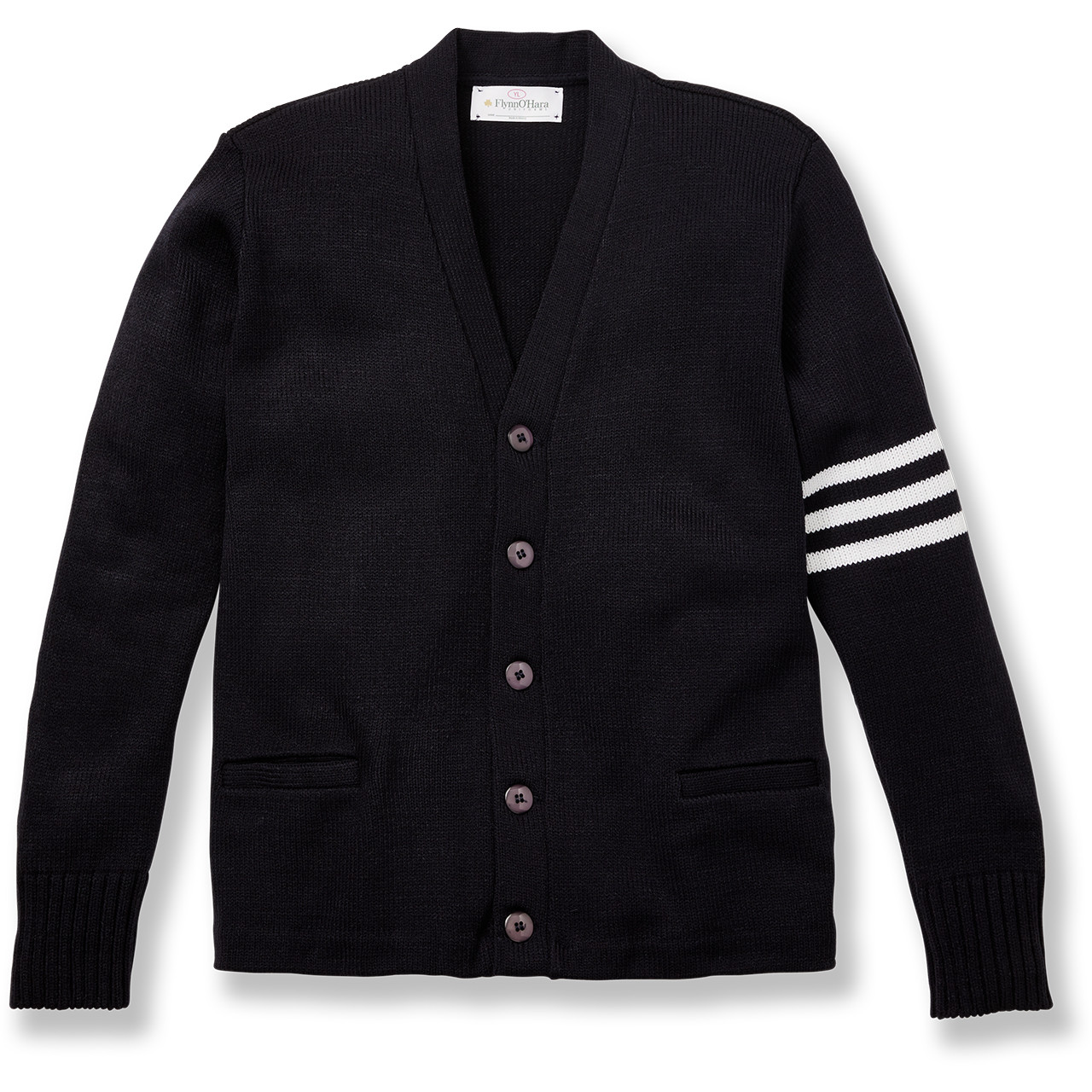 ★送料・関税込★SATUR★Faro Chain Embroidery Jersey Cardigan V-Neck Varsity Cardigan Sweater with embroidered logo [NY304