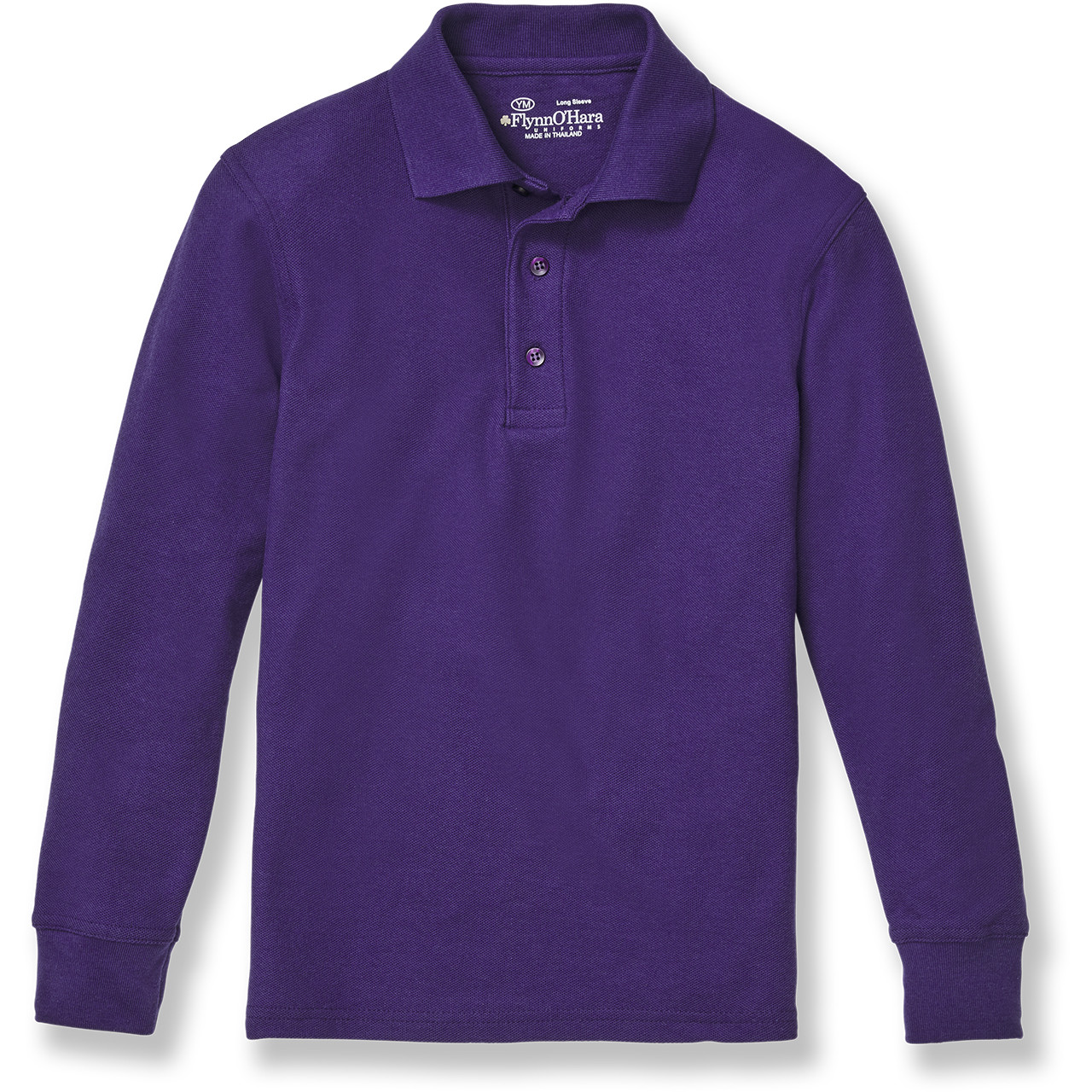 Long Sleeve Polo Shirt [AK020-KNIT-LS-PURPLE] - FlynnO'Hara Uniforms