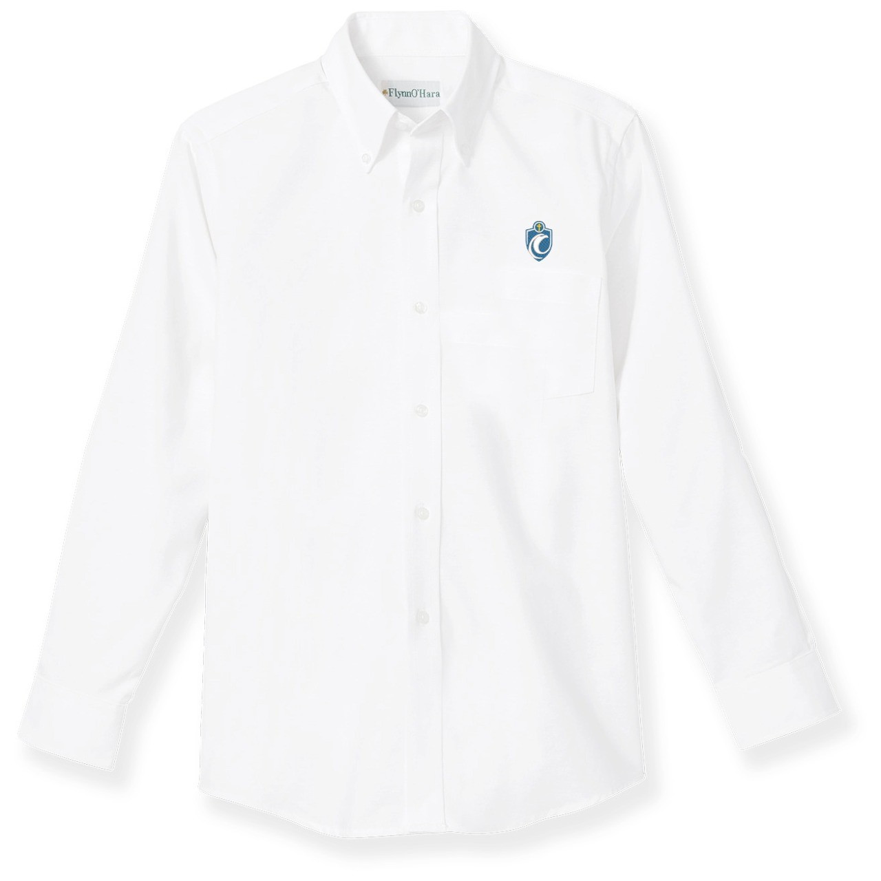 Long Sleeve Oxford Shirt with embroidered logo [MD081-OX-L JEG