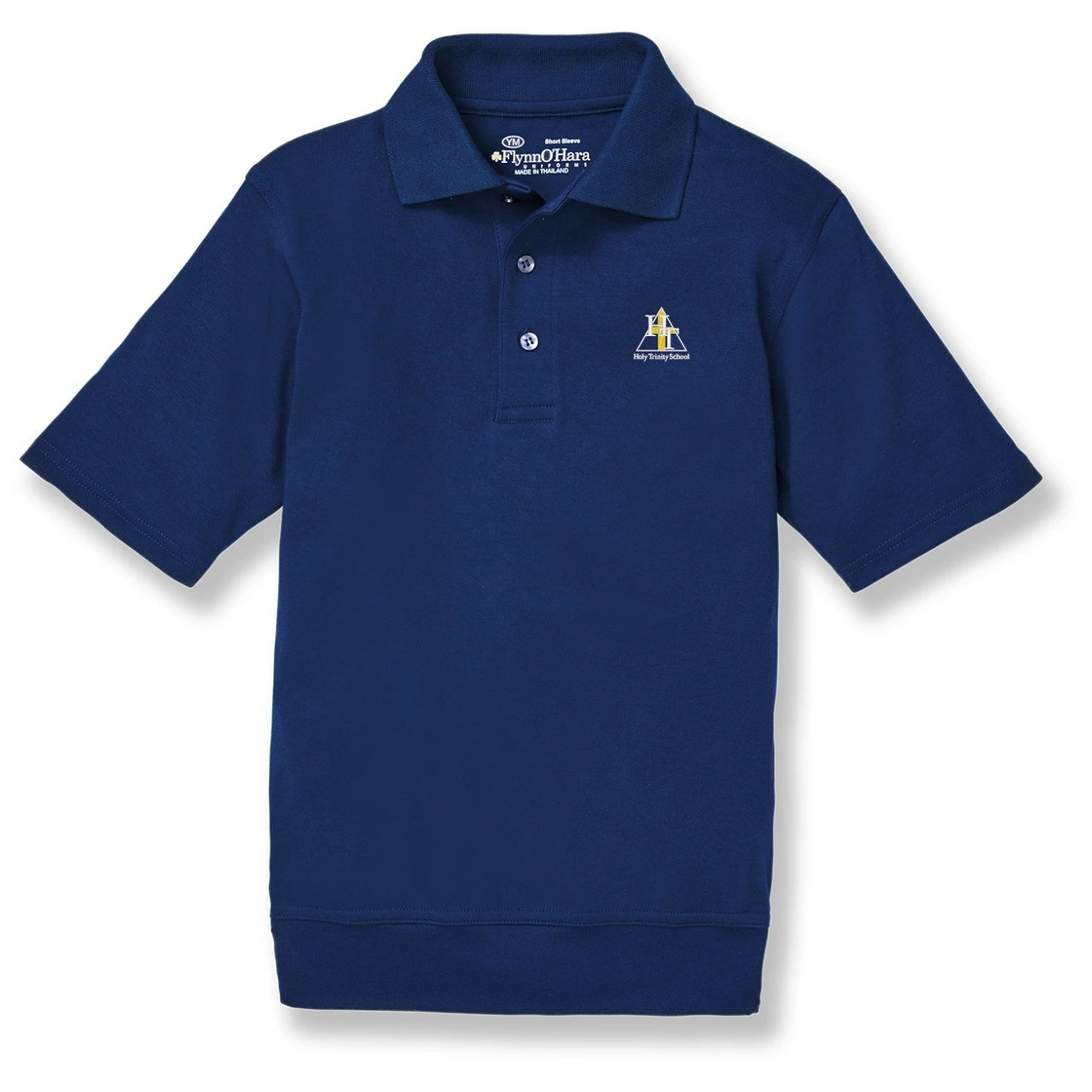 Short Sleeve Banded Bottom Polo Shirt with embroidered logo [NJ293