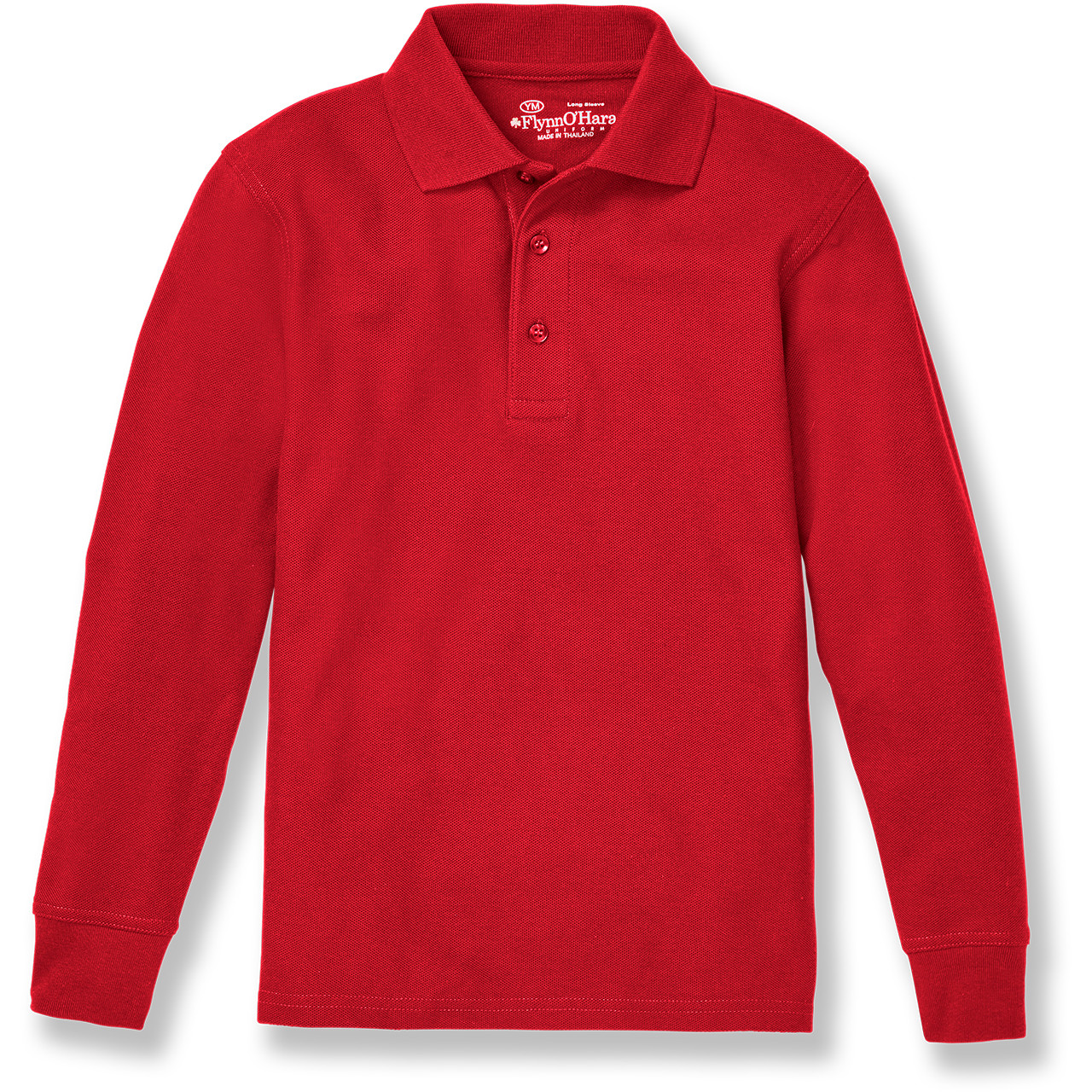 Long Sleeve Polo Shirt with embroidered logo [NY657-KNIT/MCC-RED