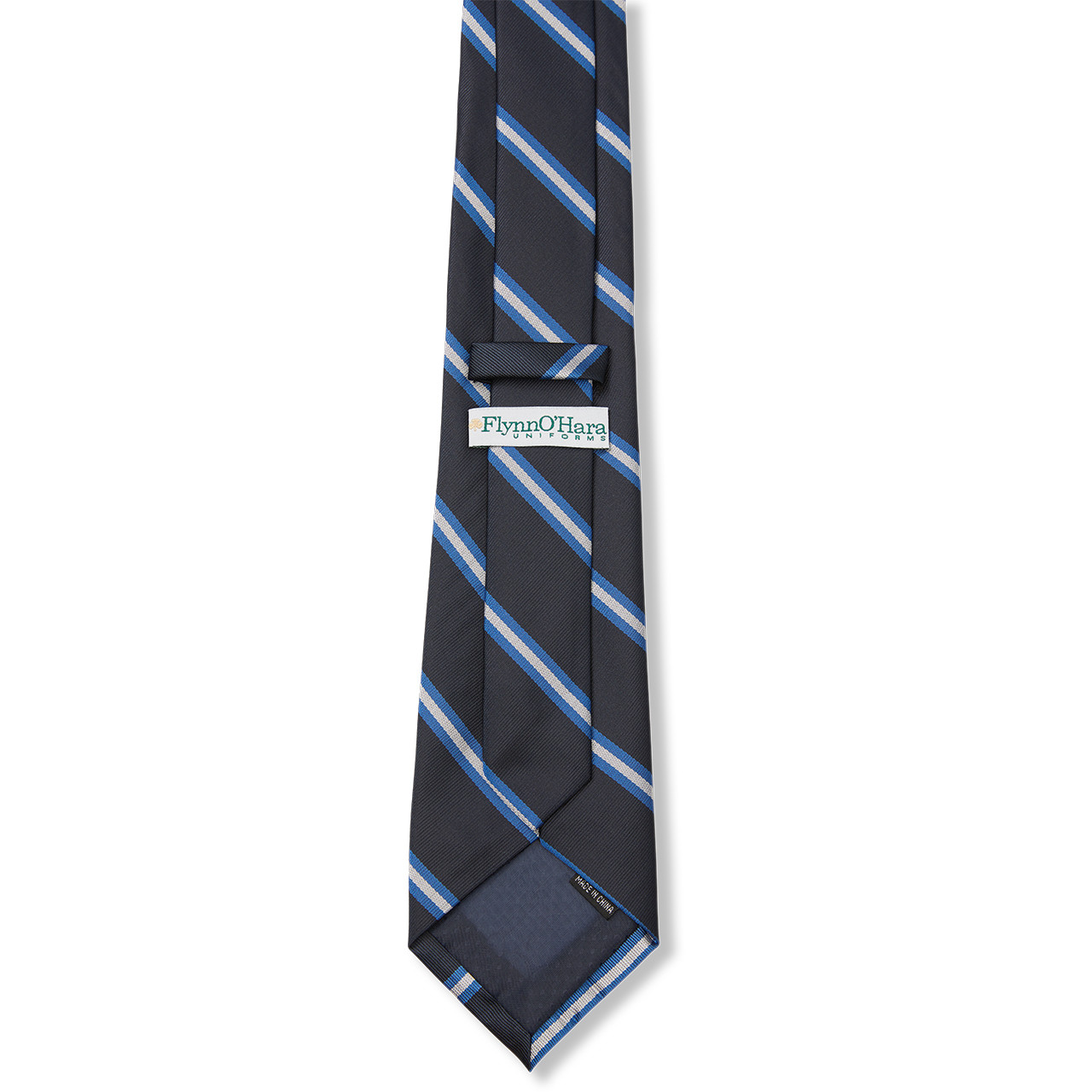 Men's Poly Tie [PA037-3-EAM-NV/BL/WH] - FlynnO'Hara Uniforms