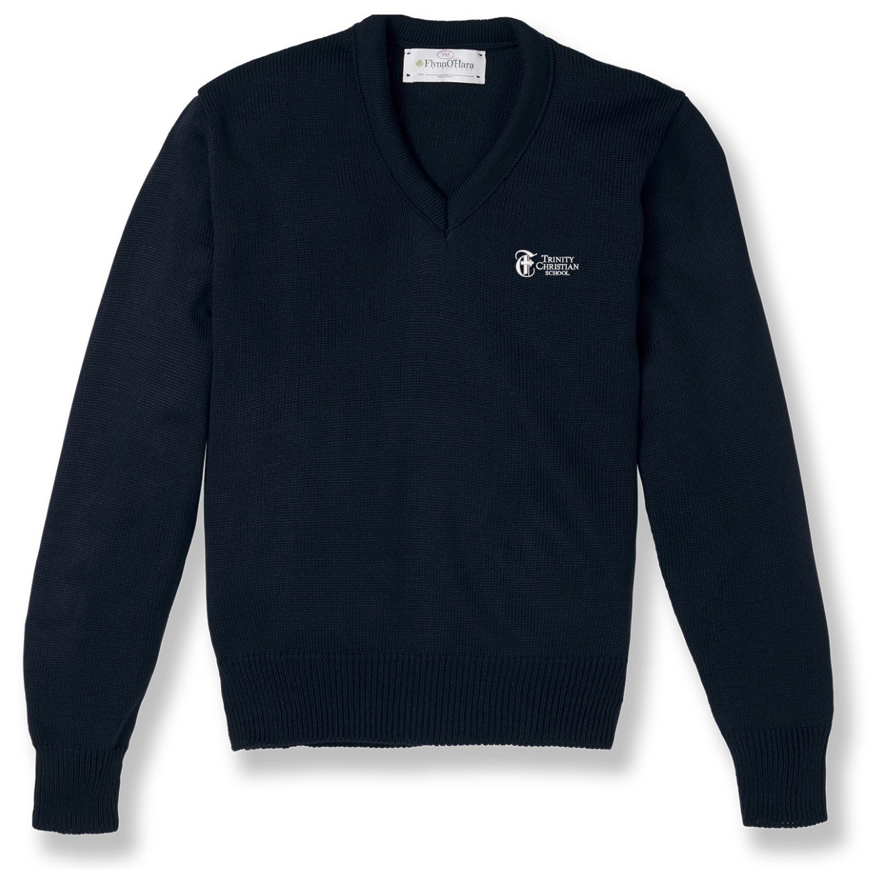 VUy / ヴウワイ/ VU / Pullover V-Shirt/ユニセックス V-Neck Pullover Sweater with embroidered logo [VA048-6500/TCF-NAVY