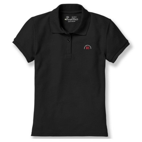 Ladies' Fit Polo Shirt with embroidered logo [FL030-9708/DCM-BLACK]