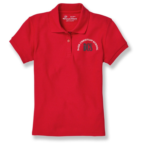 Ladies' Fit Polo Shirt with embroidered logo [FL030-9708/DCM-RED]