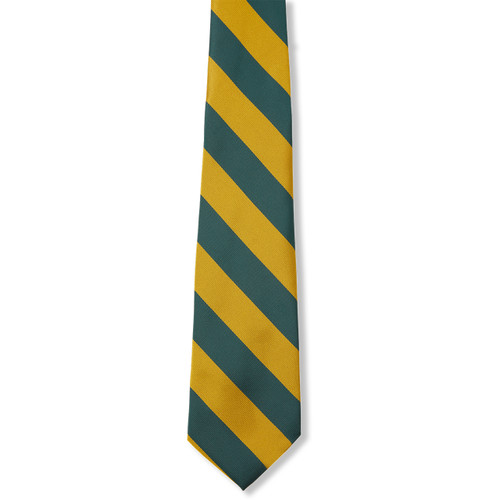 Striped Poly Tie [TX043-3-CGN/GD-GRN/GLD]