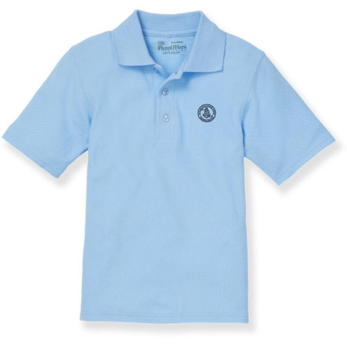 Short Sleeve Polo Shirt with embroidered logo [NY819-KNIT-FBH-BLUE]