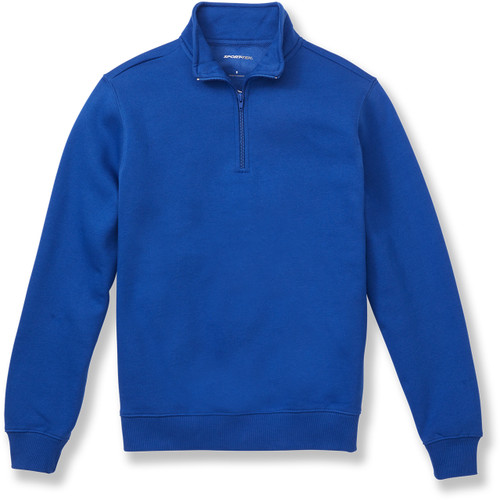 1/4 Zip Sweatshirt with heat transferred logo [NJ374-ST253AHA-ROYAL]