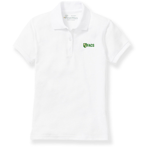 Ladies' Fit Polo Shirt with embroidered logo [TN001-9708-FIA-WHITE]