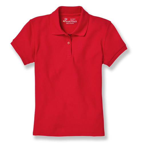 Ladies' Fit Polo Shirt with embroidered logo [FL033-9708-CHM-RED]