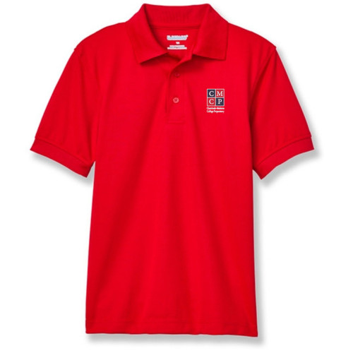 Performance Polo Shirt with embroidered logo [FL033-8500-CHM-RED]