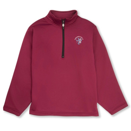 1/4-Zip Performance Fleece Pullover with embroidered logo [PA861-6133/JPR-WINE]