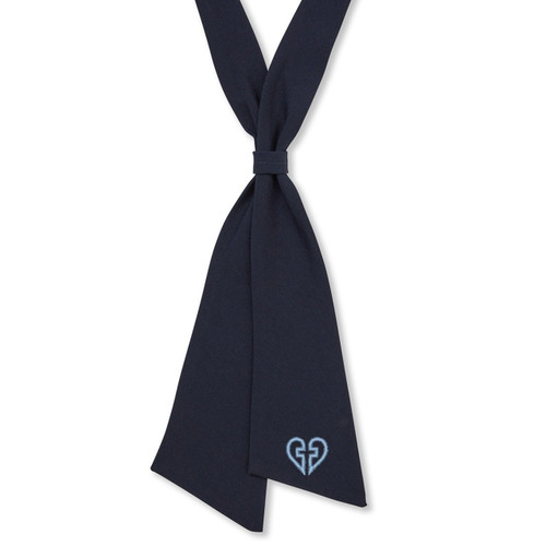 Sailor Tie w/Loop(Diagonal Tip) with embroidered logo [TX011-1603-DAT-NAVY]