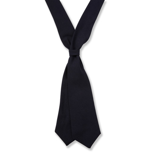 Sailor Tie w/Loop(Diagonal Tip) with embroidered logo [TX011-1603-DAT-NAVY]