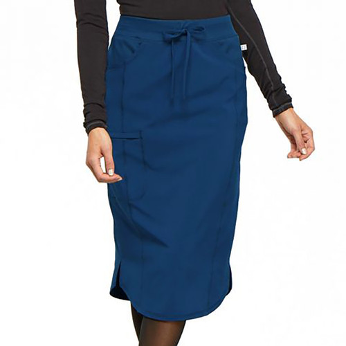 Elastic WB Skirt w/Adjustable Drawstring [MD086-CK505A-NAVY]