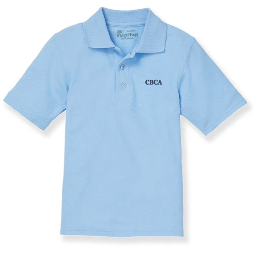 Short Sleeve Polo Shirt with embroidered logo [MD055-KNIT-CAV-BLUE]