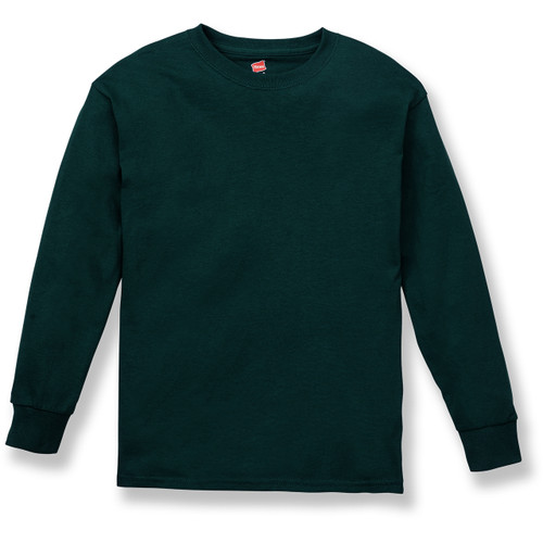Long Sleeve T-Shirt with heat transferred logo [PA001-366-HUNTER]