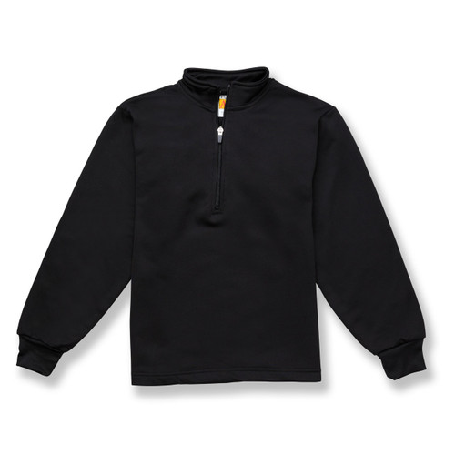 1/4-Zip Performance Fleece Pullover with embroidered logo [PA562-6133/ADH-BLACK]