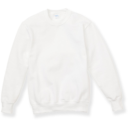 Heavyweight Crewneck Sweatshirt with embroidered logo [TX149-862/SML-WHITE]