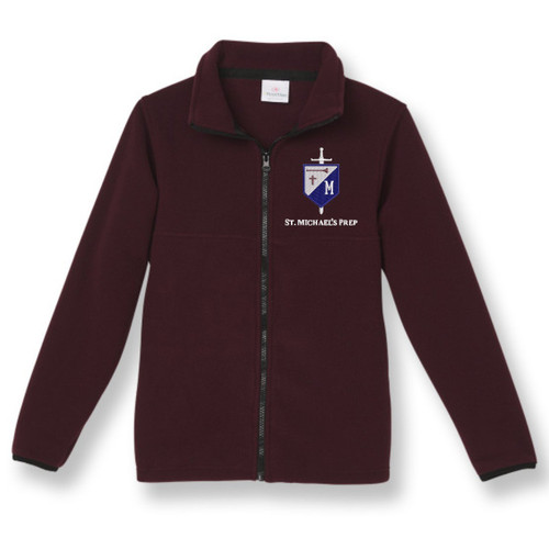 Full-Zip Fleece Jacket with embroidered logo [TX191-SA25/MPA-MAROON]