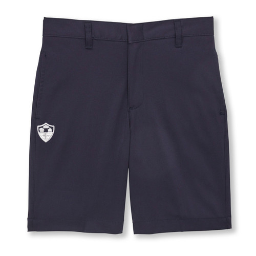Boys' Performance Fabric Walking Shorts with embroidered logo [FL032-7049-EPI-NAVY]