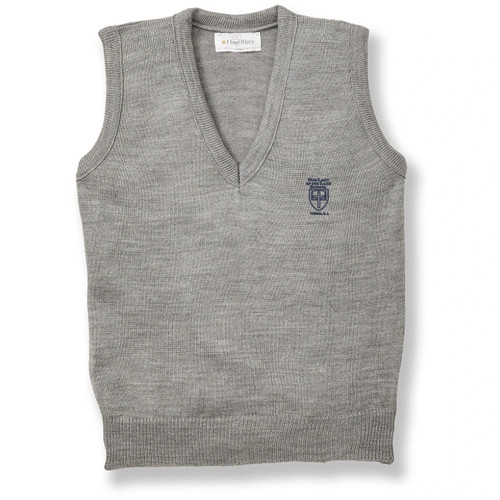V-Neck Sweater Vest with embroidered logo [NJ307-6600/LLV-HE GREY]