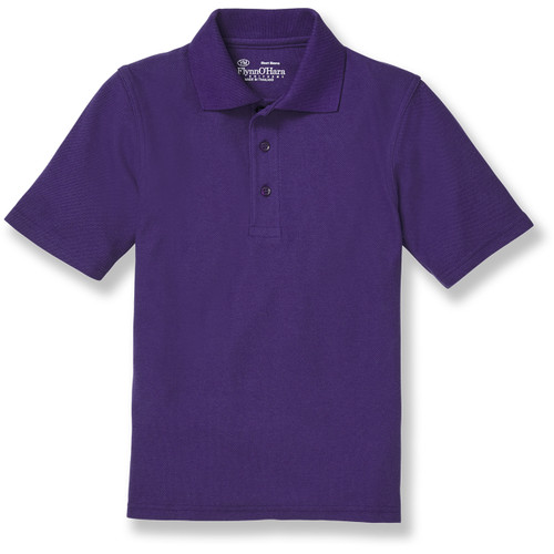 Short Sleeve Polo Shirt with heat transferred logo [NY182-KNIT-NOT-PURPLE]