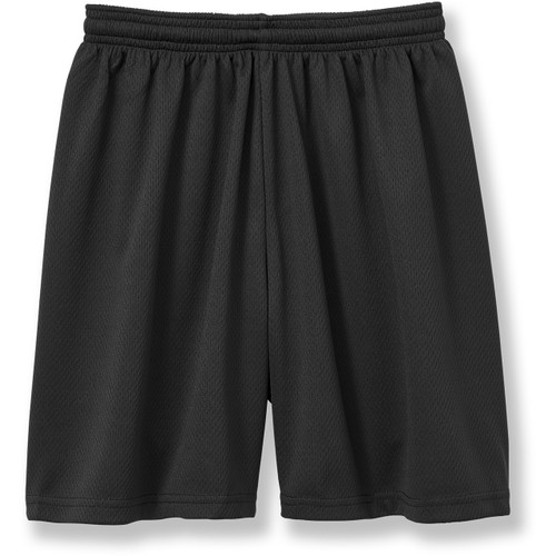 Micromesh Gym Shorts with heat transferred logo [NJ075-101-ESS-BLACK]