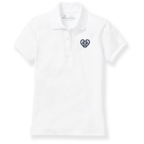 Ladies' Fit Polo Shirt with embroidered logo [TX011-9708-DAT-WHITE]