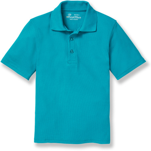 Short Sleeve Polo Shirt with heat transferred logo [NY091-KNIT-M27-JADE]