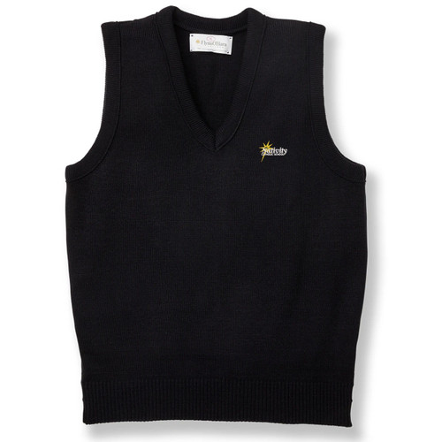 V-Neck Sweater Vest with embroidered logo [VA093-6600/NB-NAVY]
