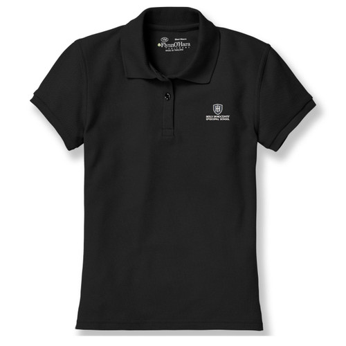 Ladies' Fit Polo Shirt with embroidered logo [GA055-9708-HIE-BLACK]