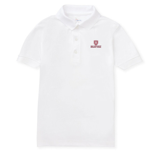Performance Polo Shirt with embroidered logo [GA055-8500-HIE-WHITE]