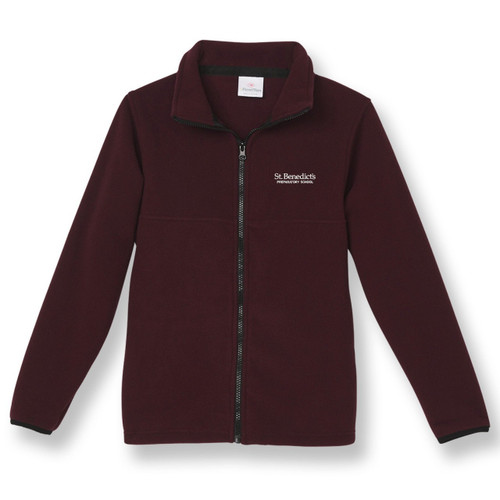 Full-Zip Fleece Jacket with embroidered logo [NJ091-SA2500MN-MAROON]