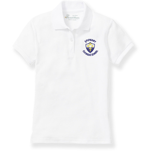 Ladies' Fit Polo Shirt with embroidered logo [FL048-9708-EPI-WHITE]