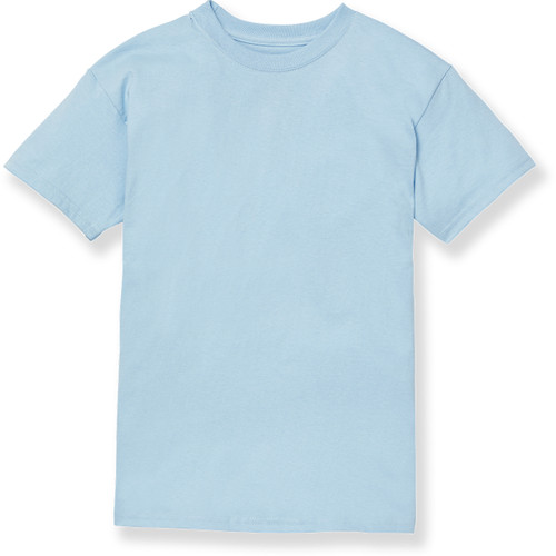 Short Sleeve T-Shirt with heat transferred logo [NY671-362-JHG-LT BLUE]