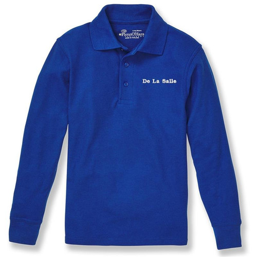 Long Sleeve Polo Shirt with embroidered logo [RI001-KNIT/LDS-ROYAL]