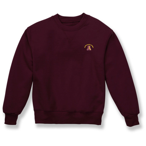 Heavyweight Crewneck Sweatshirt with embroidered logo [NY172-862-STA-MAROON]