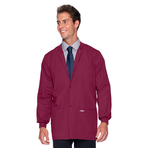 Men's Warm-Up Jacket with embroidered logo [NY071-7551/INS-WINE]