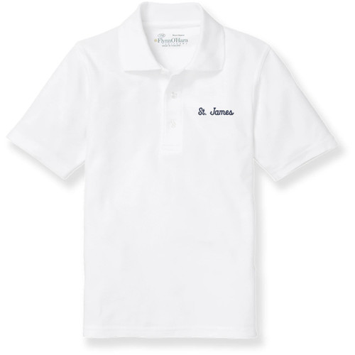 Short Sleeve Polo Shirt with embroidered logo [VA314-KNIT-SJS-WHITE]