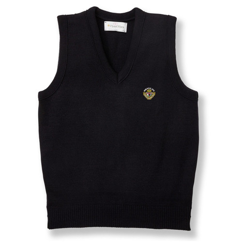 V-Neck Sweater Vest with embroidered logo [NJ003-6600/IHS-NAVY]