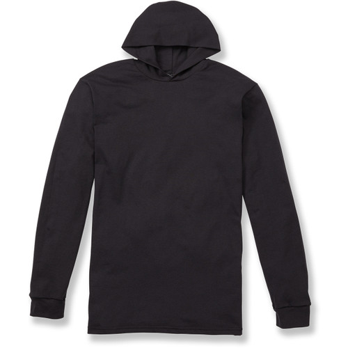 Jersey Knit Pullover Hoodie with heat transferred logo [NJ091-36042/SB-BLACK]