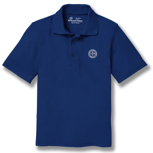 Short Sleeve Polo Shirt with embroidered logo [TN008-KNIT-MAE-NAVY]