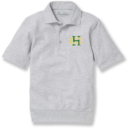 Short Sleeve Banded Bottom Polo Shirt with embroidered logo [NY207-9711/HCF-ASH]