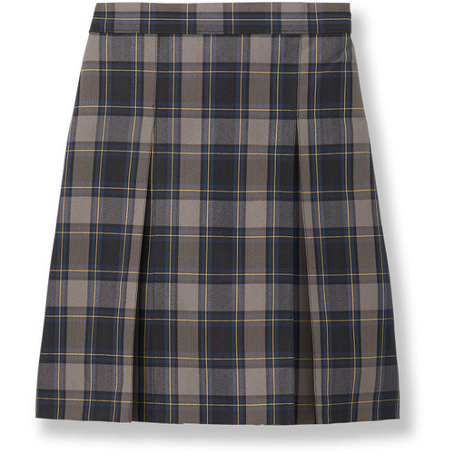 Pleated Skirt with Elastic Waist [TX126-34-87-ROYAL/GD]