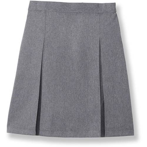 Pleated Skirt with Elastic Waist [MD269-34-8-GREY]