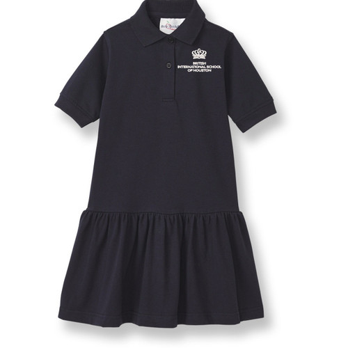 Short Sleeve Jersey Knit Dress with embroidered logo [TX200-7737-TBS-DK NAVY]